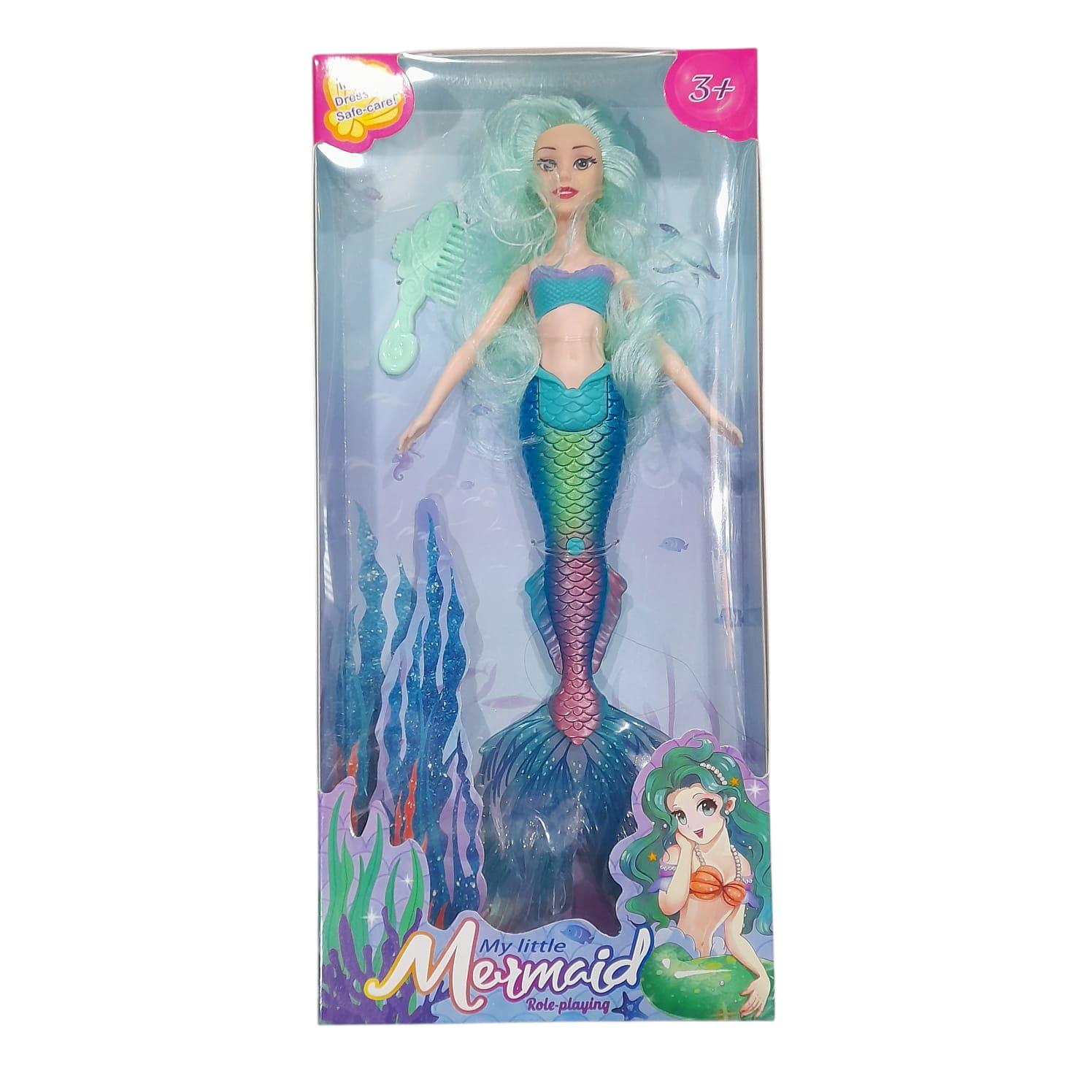 MUÑECA SIRENA GOMA EN CAJA