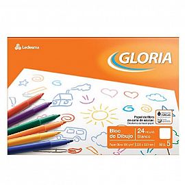 BLOCK PARA DIBUJO N*5 BLANCO GLORIA