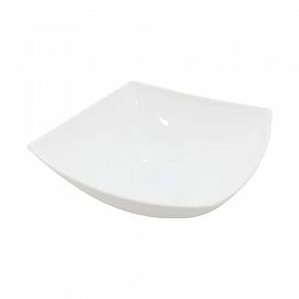 COMPOTERA CUADRADA OPALINA 16CM LINEA BLANCO