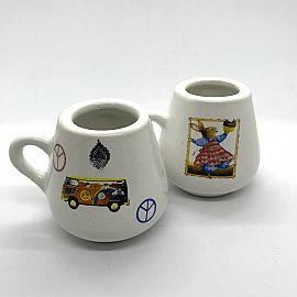 MATE CERAMICA ESTAMPADO CON ASA 8CM