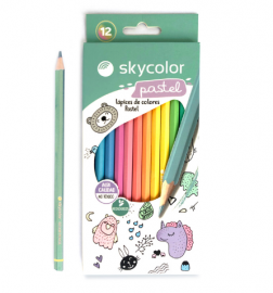 LAPICES DE COLORES PASTEL X 12 UNIDADES SKYCOLOR