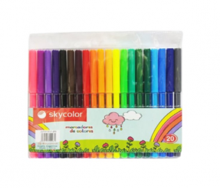 FIBRAS DE COLORES SURTIDOS X 20 UNIDADES SKYCOLOR