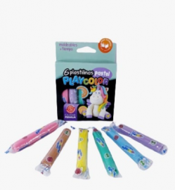 PLASTILINA X 6 UNIDADES COLORES PASTEL PLAYCOLOR 