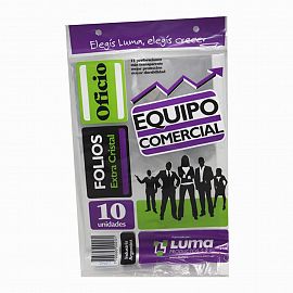 FOLIO TAMAÑO OFICIO X 10 UNIDADES LUMA