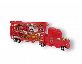 CAMION CON ACOPLADO CON 4 AUTITOS 32CM