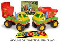 ANDADOR/CAMION VOLCADOR GIGANTE LUNI PLASTICO 2 EN 1