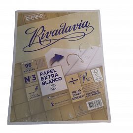 REPUESTO DE HOJAS N*3 X 96 HOJAS RAYADAS RIVADAVIA