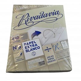 REPUESTO DE HOJAS N*3 X 480 CUADRICULADO RIVADAVIA