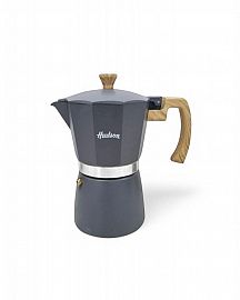 CAFETERA ESTILO ITALIANA HUDSON  GRIS PLOMO 300ML